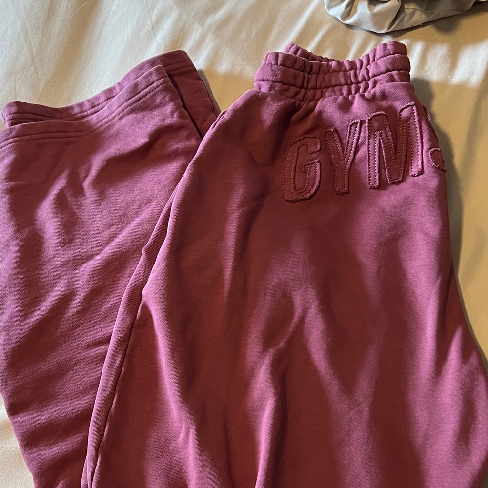 Gymshark Maroon Track Pants